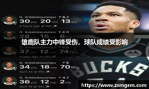 雄鹿队主力中锋受伤，球队成绩受影响