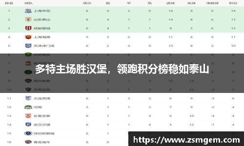 多特主场胜汉堡，领跑积分榜稳如泰山